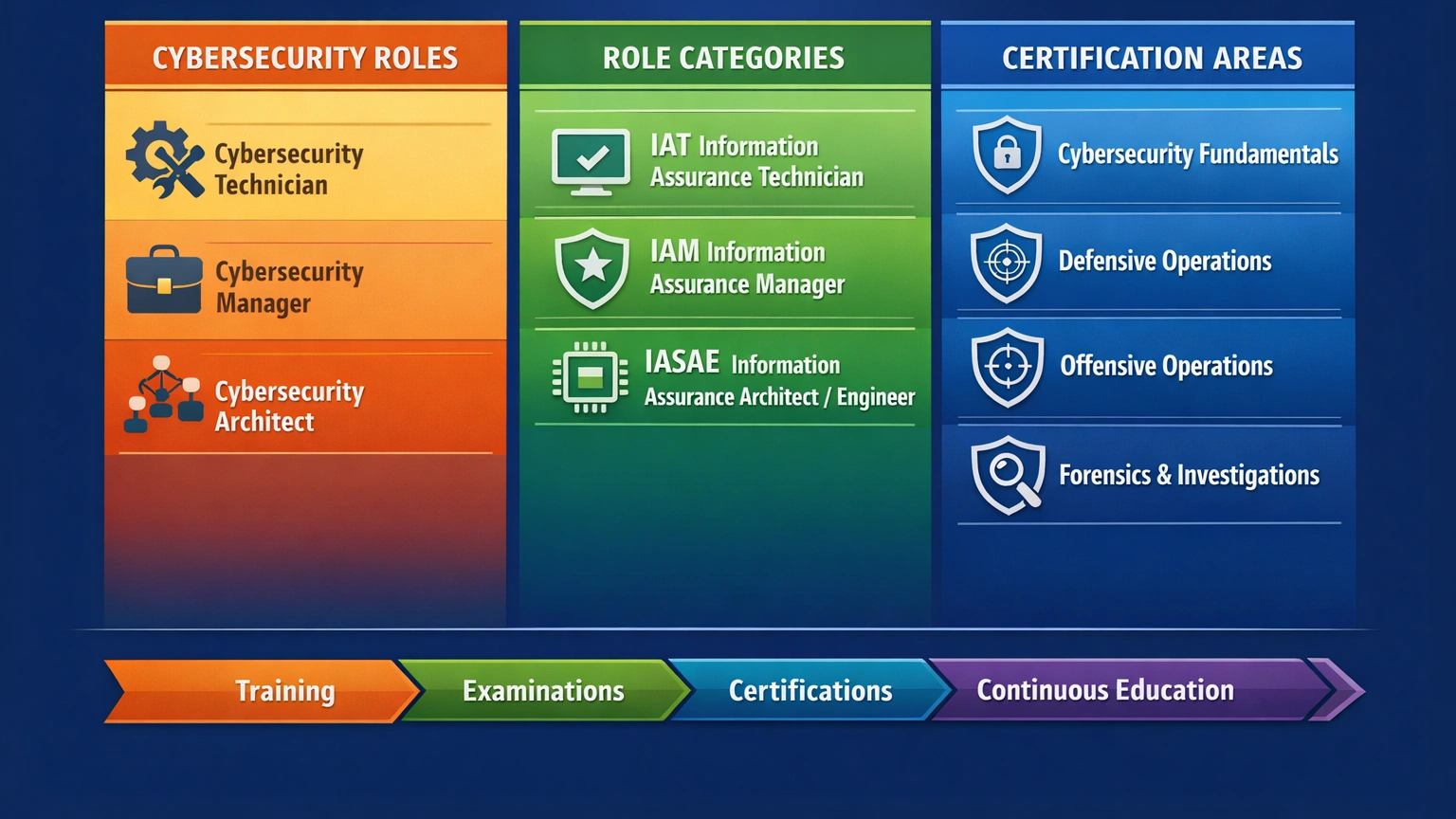 Cyber security strategy displayed prominently on a blue background
