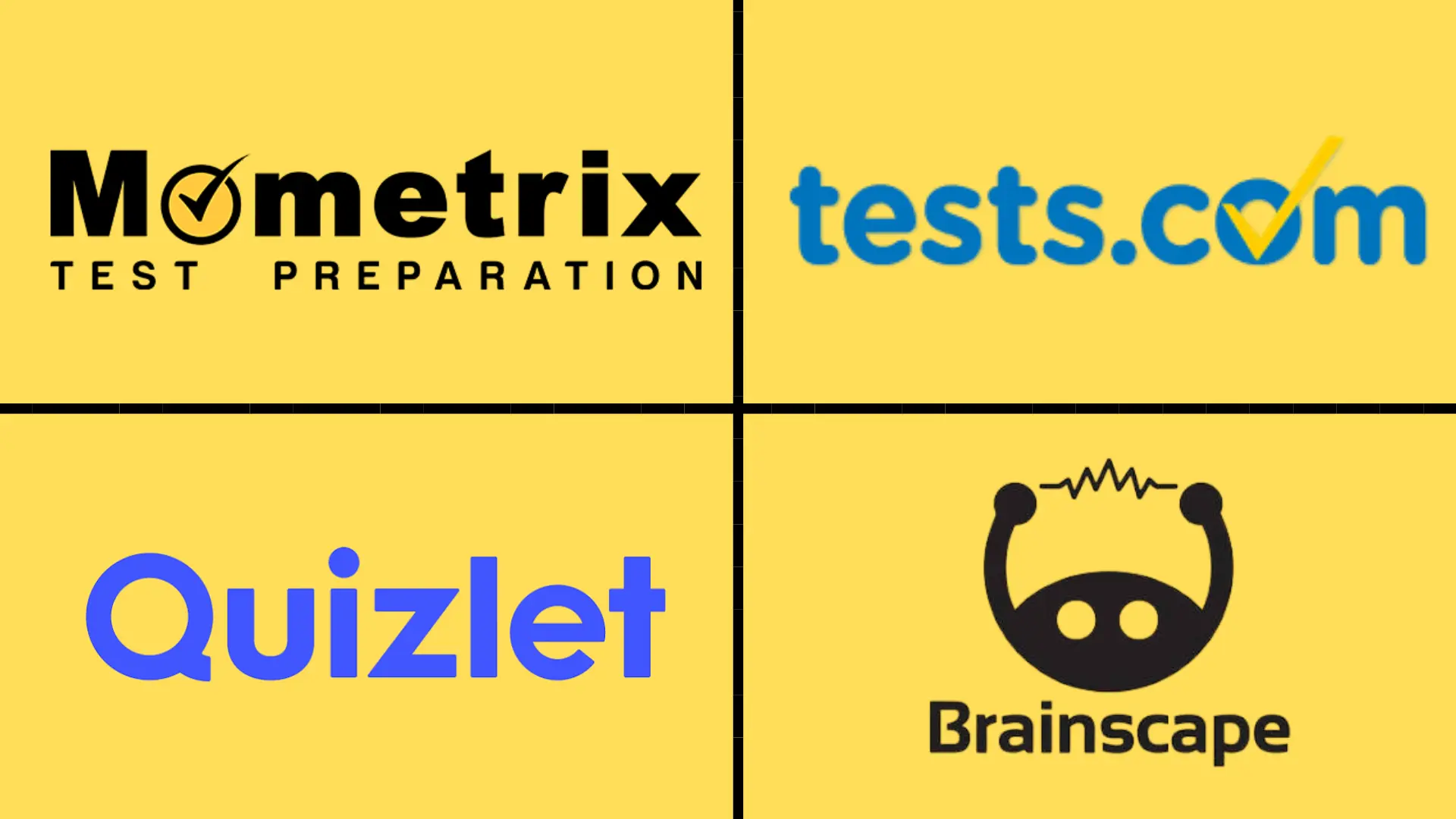 afoqt practice test and study resource logos for mometrix, tests.com, quizlet and brainscape platforms