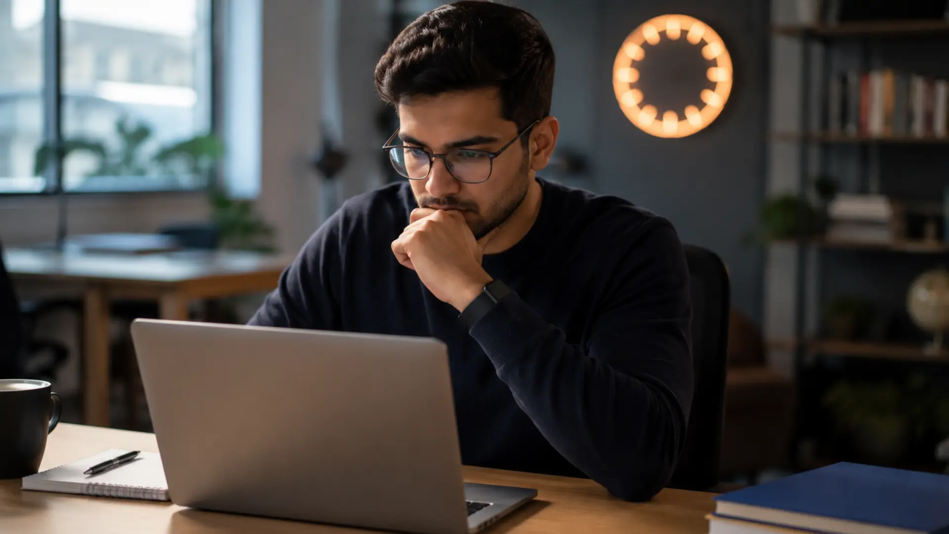professional completing an online cloud certification practice exam on a desktop computer